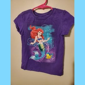 XS (4) Girls - Disney Ariel Little Mermaid T-Shirt